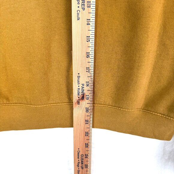 Frank & Oak Sweater Womens XS Camel Ochre Pullover Cropped Sweatshirt Neutral - Picture 5 of 6